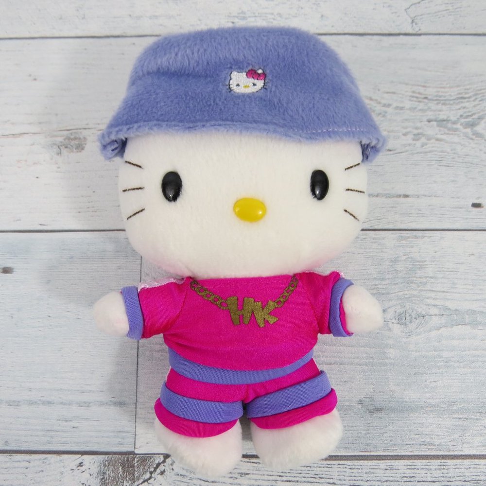 Nakajima 2003 Sanrio Hello Kitty Hip Hop Rap 7" Plush Stuffed Animal